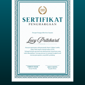 Certificate of Excellence - Canva Template