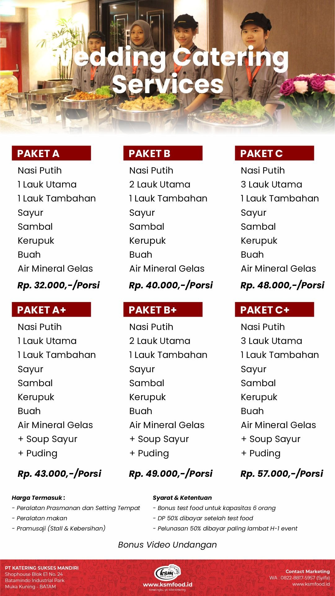 1.0 KSM Paket Wedding Catering Services