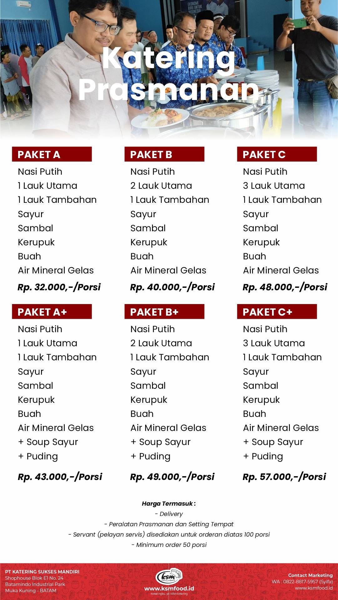 2.0 KSM Paket Katering Prasmanan