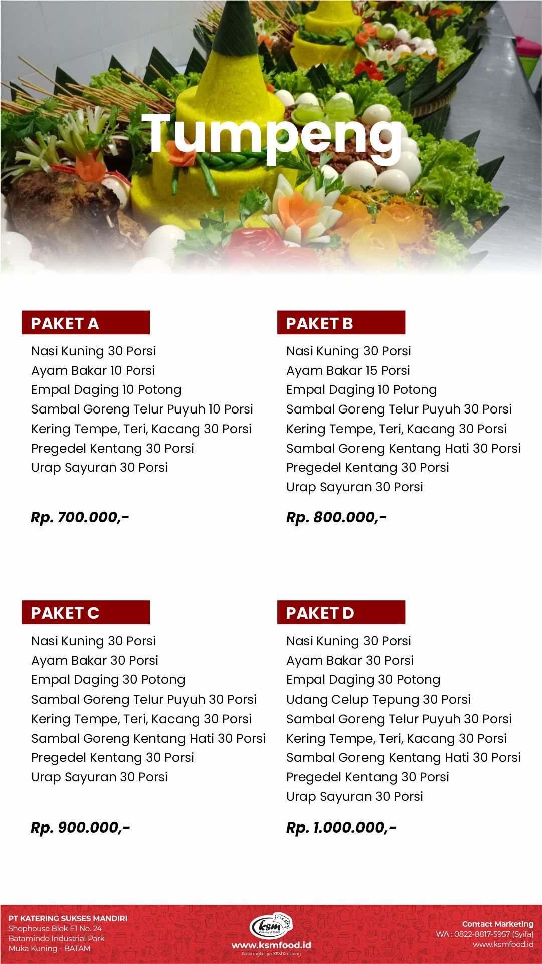 7.0 KSM Paket Tumpeng
